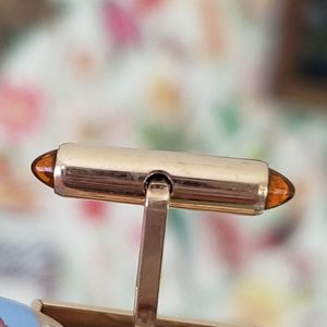 Vintage Krementz Amber Accent Cufflinks